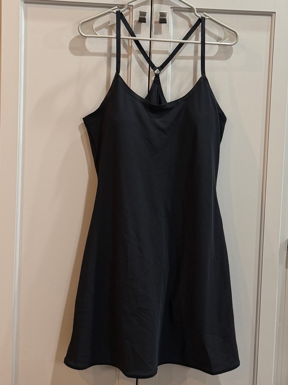 Outdoor Voices Black Strappy Slip Dress